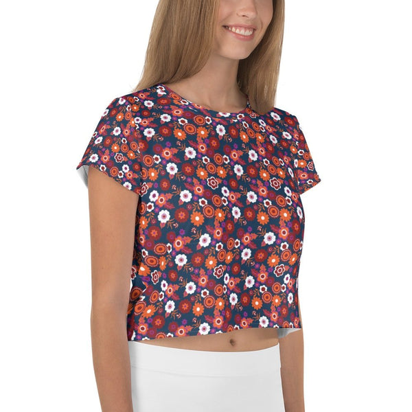 65 MCMLXV Women's Ditsy Floral Print Crop T-Shirt - 65mcmlxv