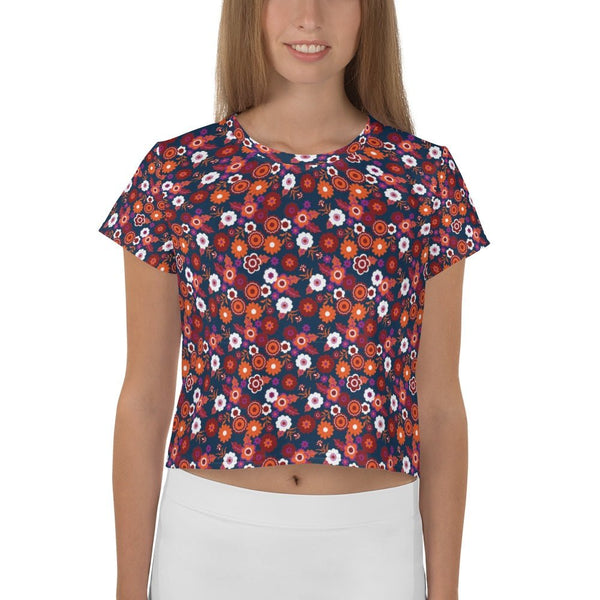 65 MCMLXV Women's Ditsy Floral Print Crop T-Shirt - 65mcmlxv