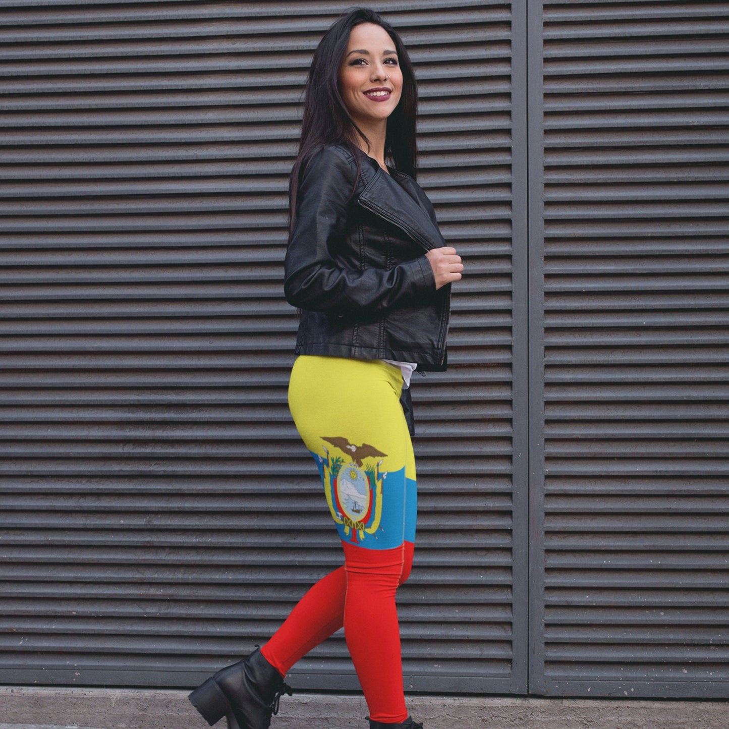 65 MCMLXV Women's Ecuador Flag Print Leggings - 65mcmlxv
