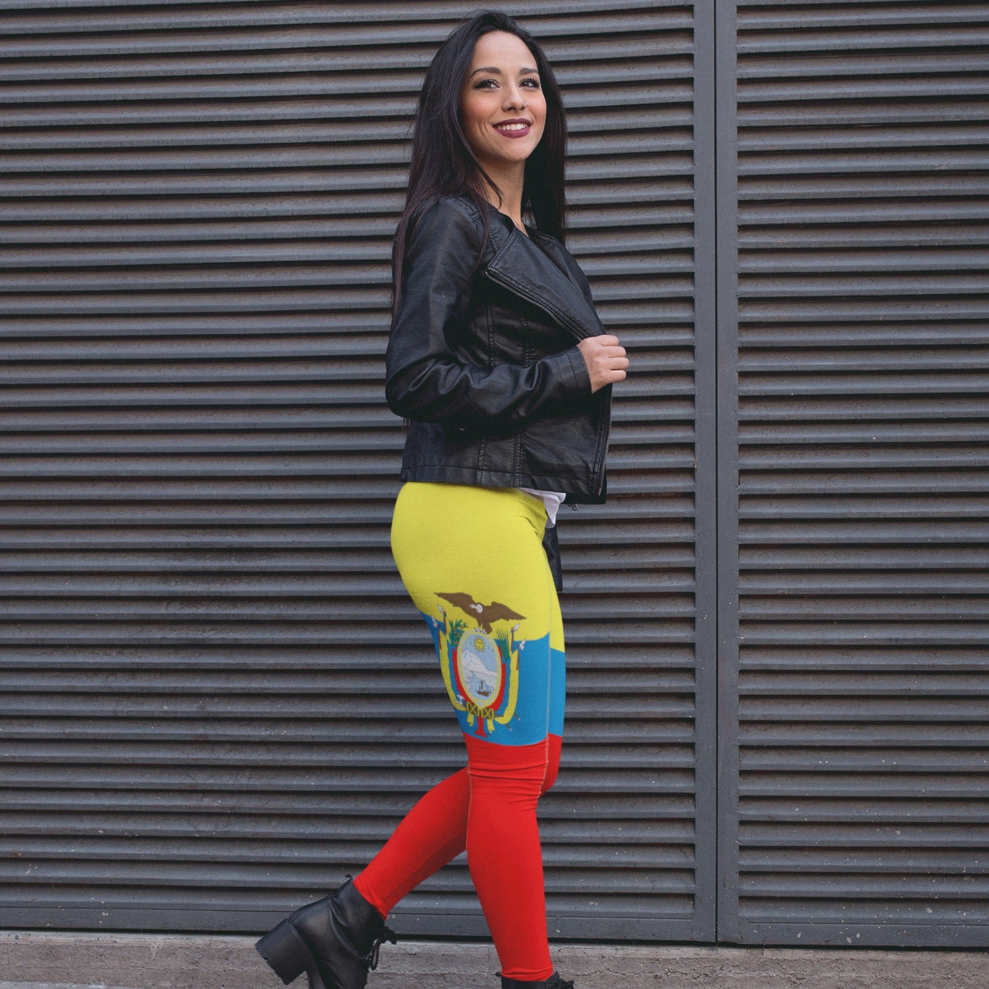 65 MCMLXV Women's Ecuador Flag Print Leggings - 65mcmlxv