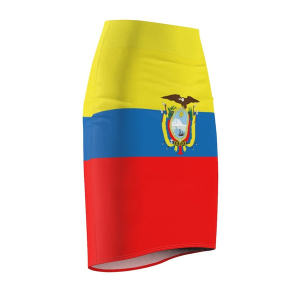 65 MCMLXV Women's Ecuador Flag Print Pencil Skirt - 65mcmlxv