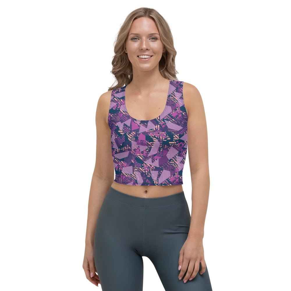 65 MCMLXV Women's Fractured Geo Print Crop Top