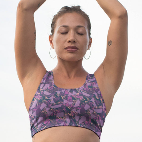65 MCMLXV Women's Fractured Geo Print Crop Top - 65mcmlxv