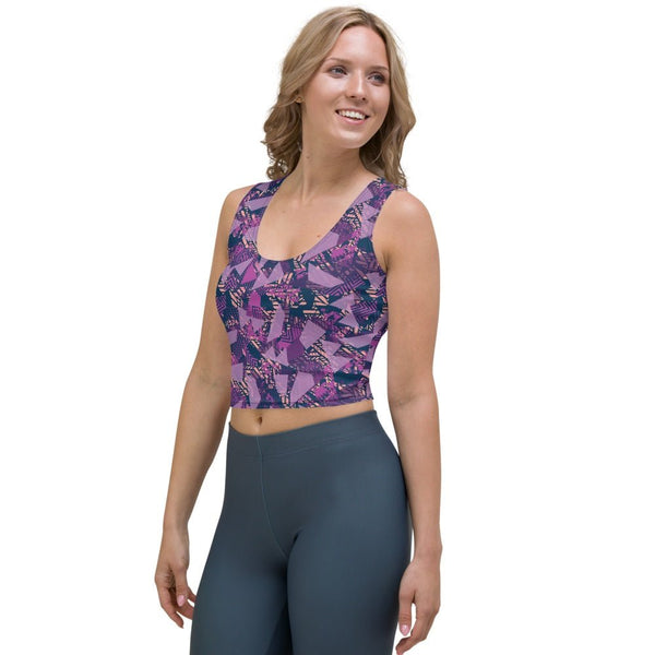 65 MCMLXV Women's Fractured Geo Print Crop Top - 65mcmlxv