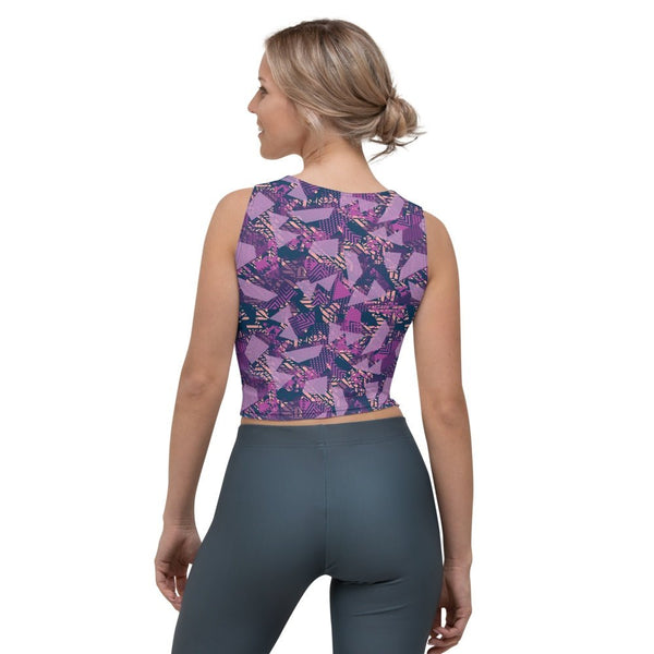 65 MCMLXV Women's Fractured Geo Print Crop Top - 65mcmlxv