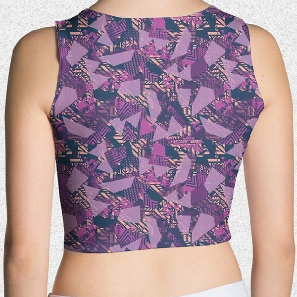 65 MCMLXV Women's Fractured Geo Print Crop Top - 65mcmlxv