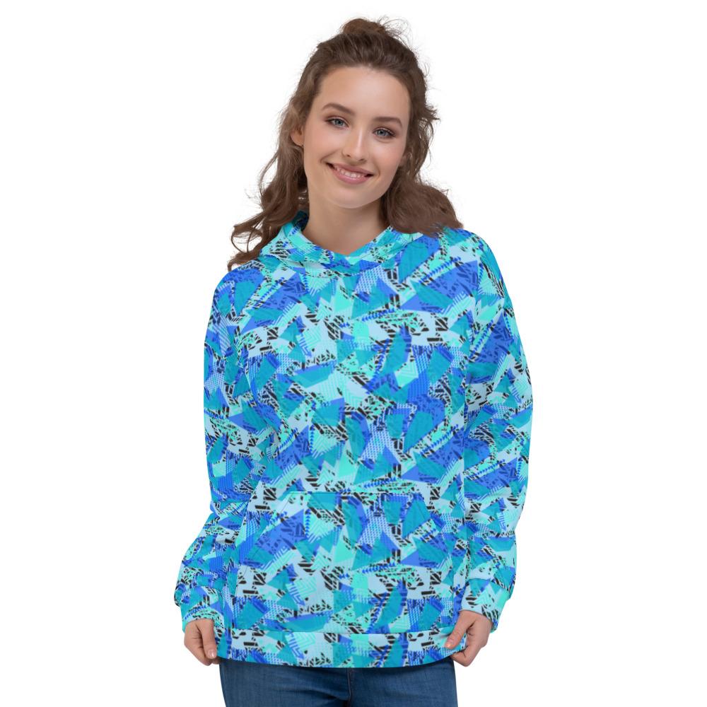 65 MCMLXV Women's Fractured Geo Print Fleece Hoodie - 65mcmlxv