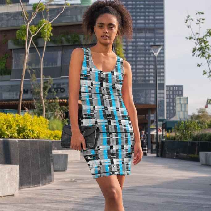 65 MCMLXV Women's Fractured Stripe Print Dress