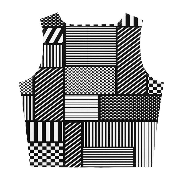 65 MCMLXV Women's Geometric Patchwork Print Crop Top - 65mcmlxv