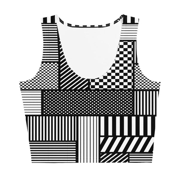 65 MCMLXV Women's Geometric Patchwork Print Crop Top - 65mcmlxv