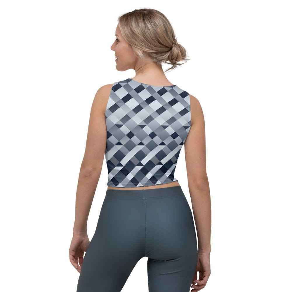 65 MCMLXV Women's Gradient Geo Diamonds Print Crop Top