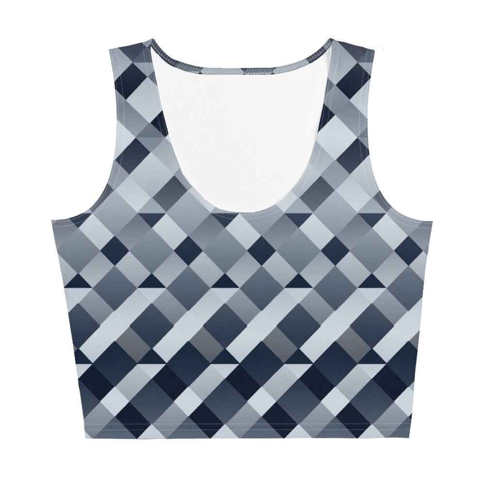 65 MCMLXV Women's Gradient Geo Diamonds Print Crop Top