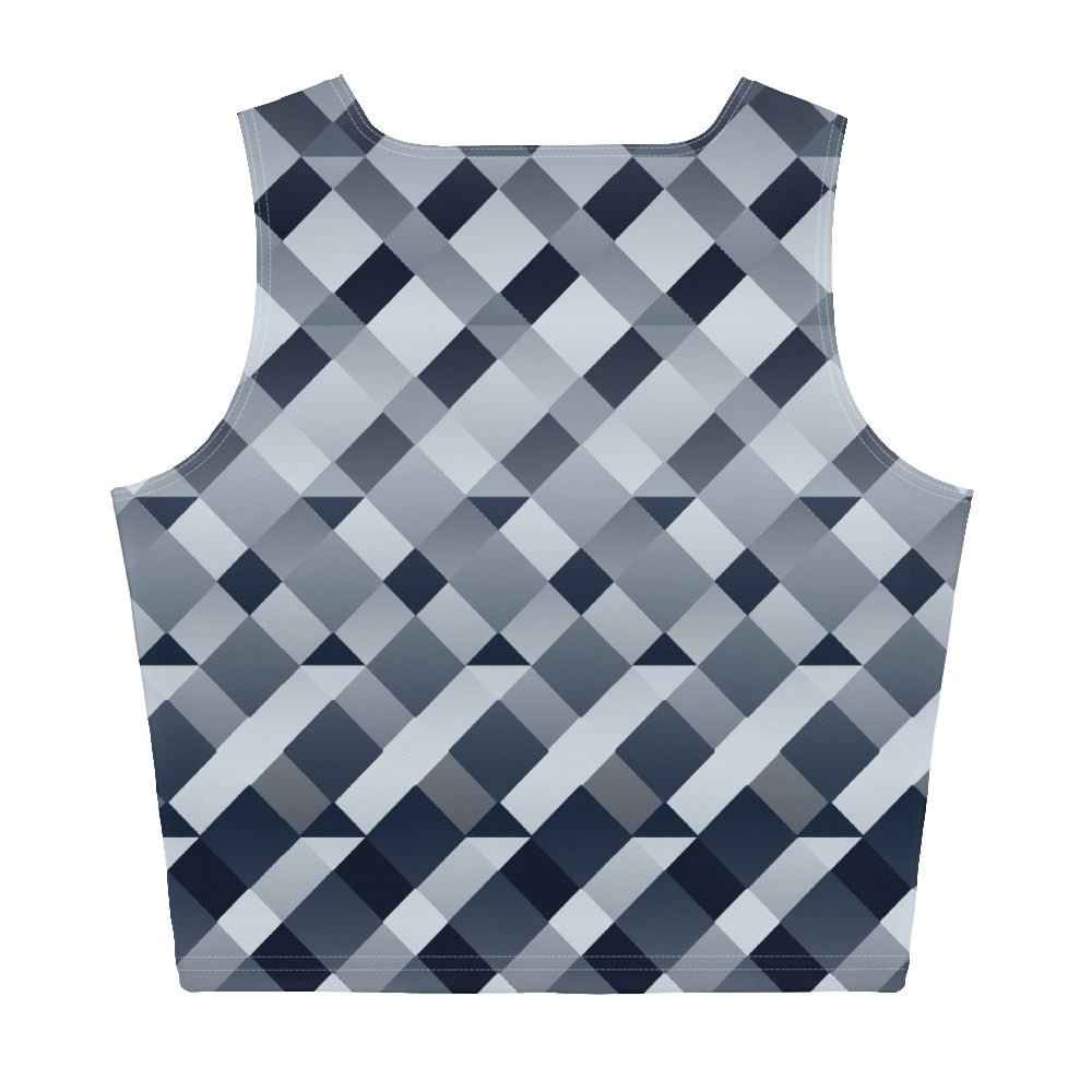 65 MCMLXV Women's Gradient Geo Diamonds Print Crop Top