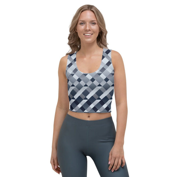 65 MCMLXV Women's Gradient Geo Diamonds Print Crop Top - 65mcmlxv
