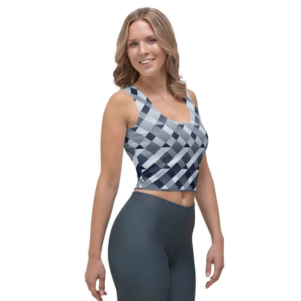 65 MCMLXV Women's Gradient Geo Diamonds Print Crop Top
