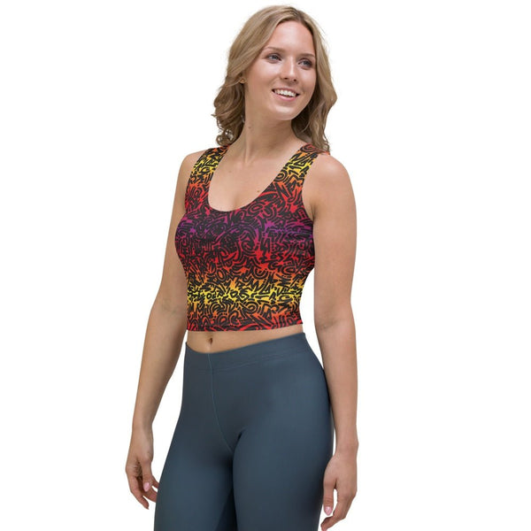 65 MCMLXV Women's Gradient Squiggles Print Crop Top - 65mcmlxv