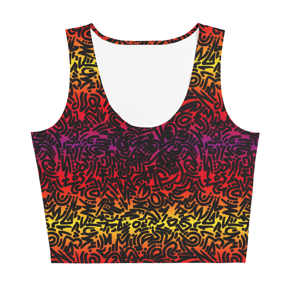 65 MCMLXV Women's Gradient Squiggles Print Crop Top - 65mcmlxv