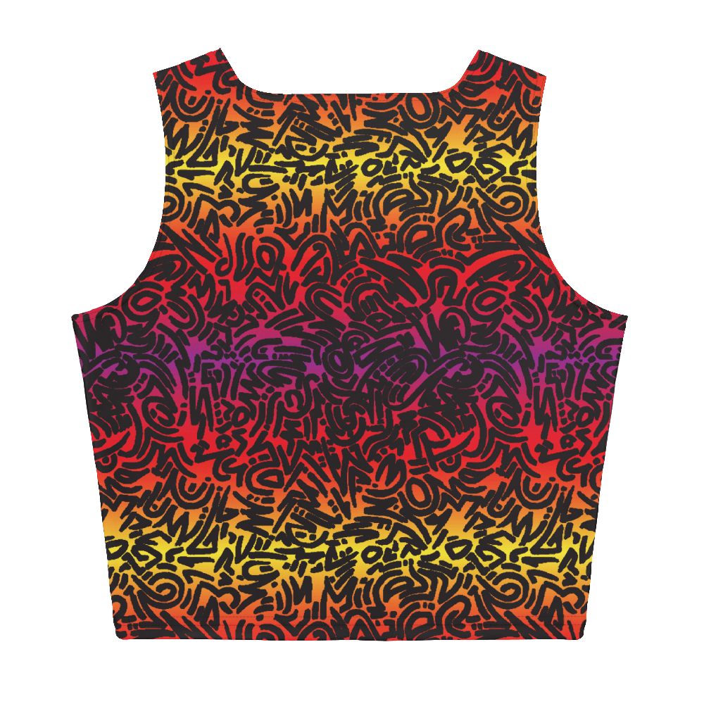 65 MCMLXV Women's Gradient Squiggles Print Crop Top - 65mcmlxv