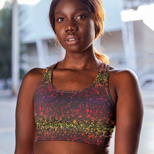 65 MCMLXV Women's Gradient Squiggles Print Crop Top