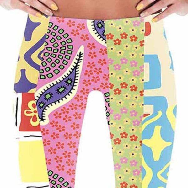 65 MCMLXV Women's Groovy Collage Print Leggings - 65mcmlxv