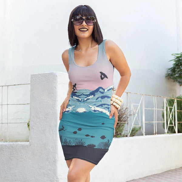 65 MCMLXV Women's Ipanema Surf Print Dress - 65mcmlxv