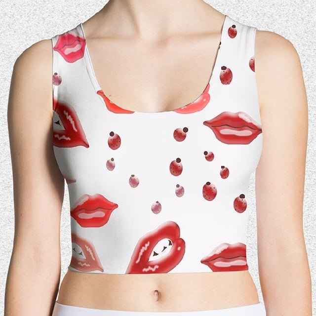 65 MCMLXV Women's Kiss Bliss Print Crop Top