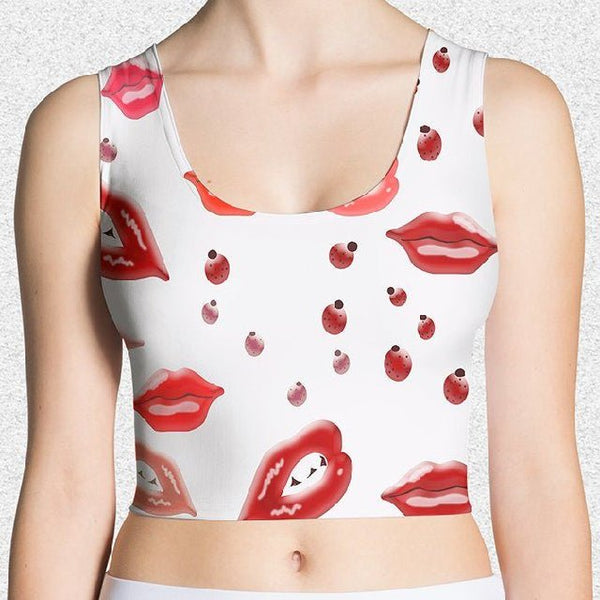 65 MCMLXV Women's Kiss Bliss Print Crop Top - 65mcmlxv