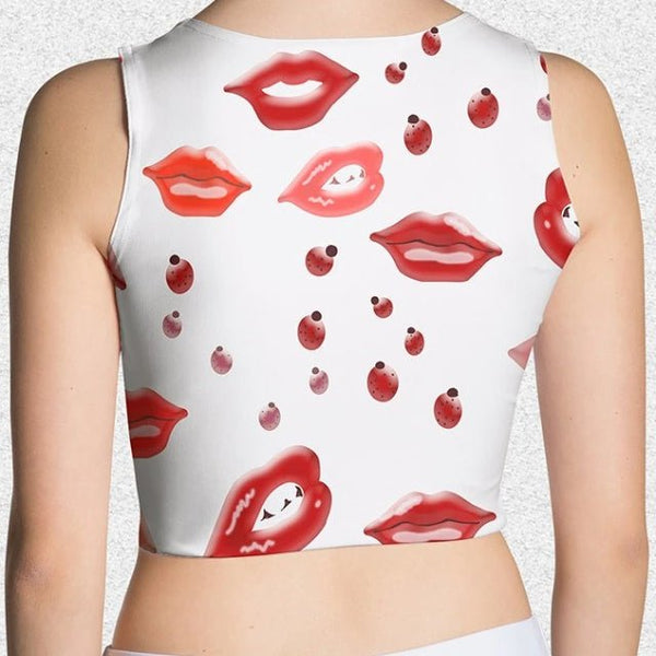 65 MCMLXV Women's Kiss Bliss Print Crop Top - 65mcmlxv