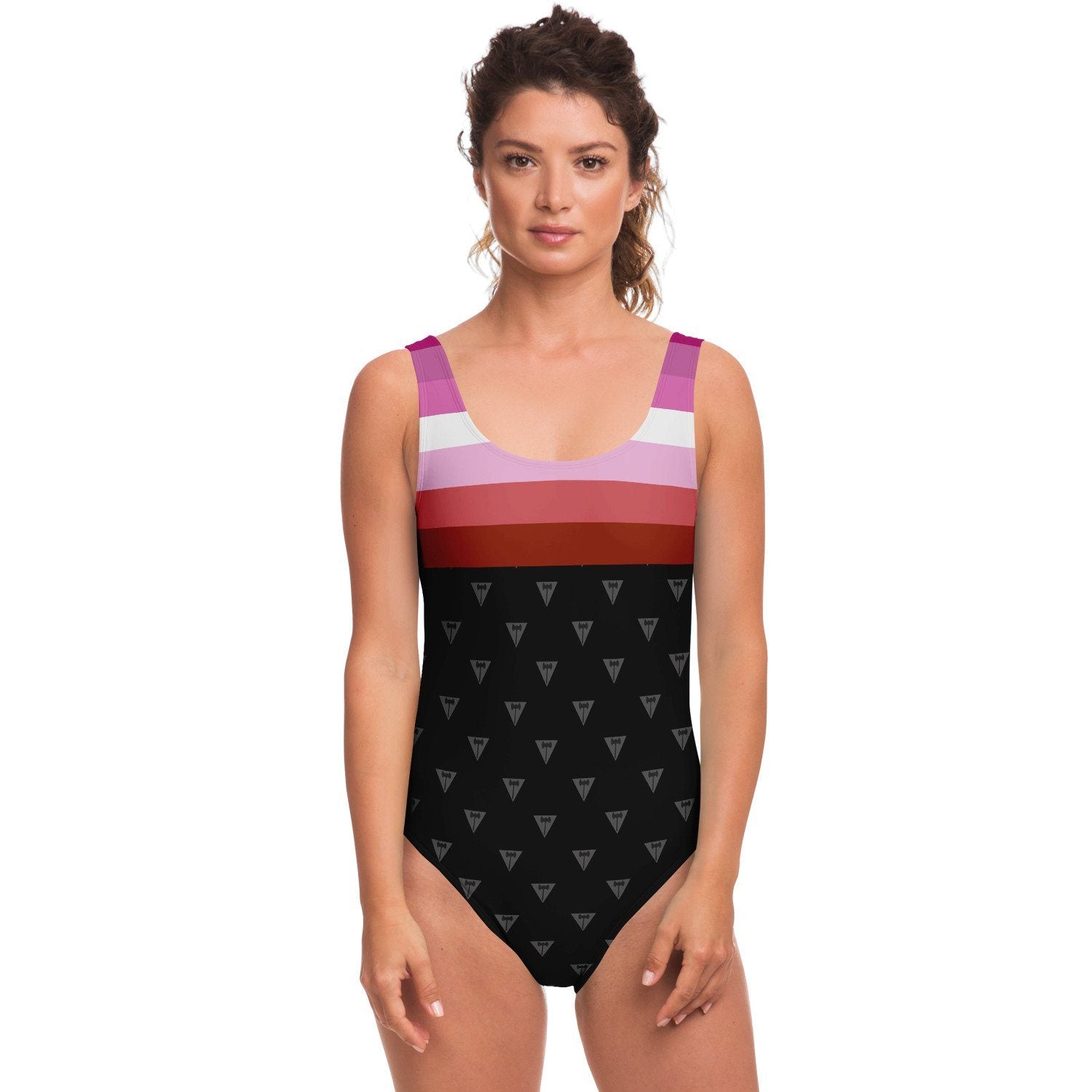 65 MCMLXV Women's LGBT Lesbian Flag Print 1 Piece Swimsuit - 65mcmlxv