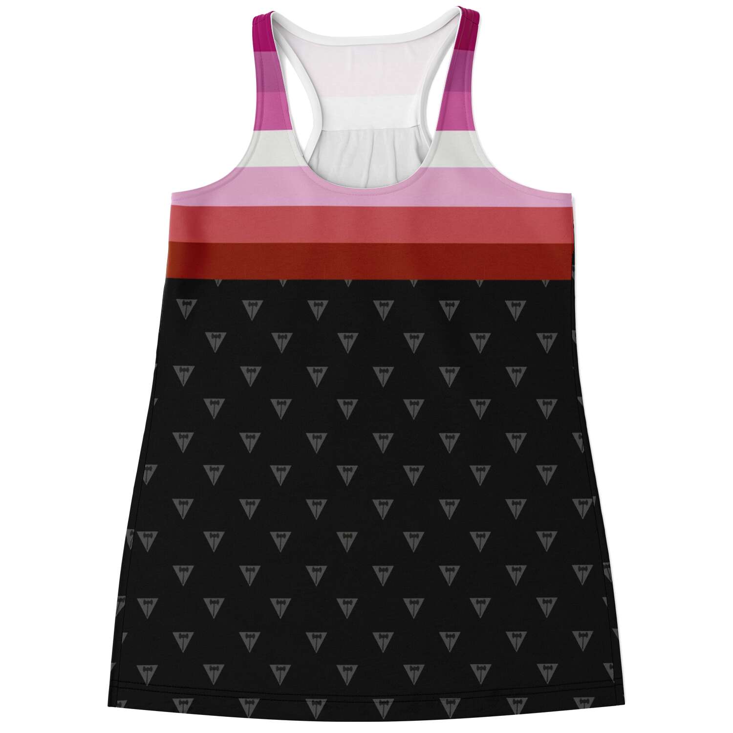 65 MCMLXV Women's LGBT Lesbian Pride Flag Print Racerback Tank Top - 65mcmlxv