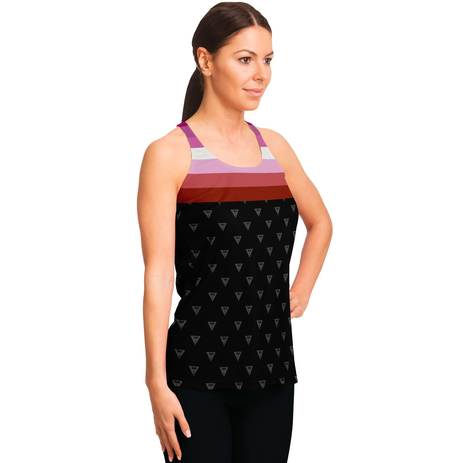 65 MCMLXV Women's LGBT Lesbian Pride Flag Print Racerback Tank Top - 65mcmlxv