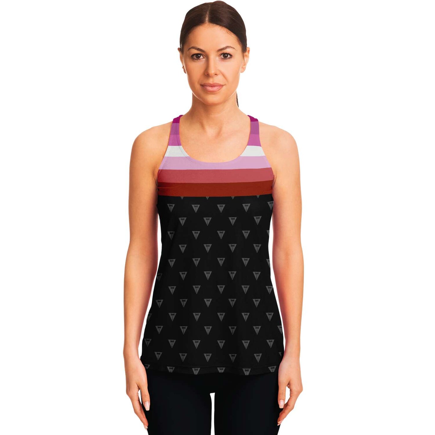 65 MCMLXV Women's LGBT Lesbian Pride Flag Print Racerback Tank Top - 65mcmlxv