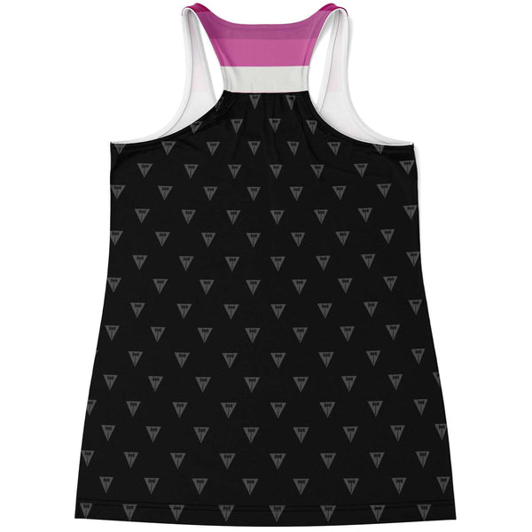 65 MCMLXV Women's LGBT Lesbian Pride Flag Print Racerback Tank Top - 65mcmlxv