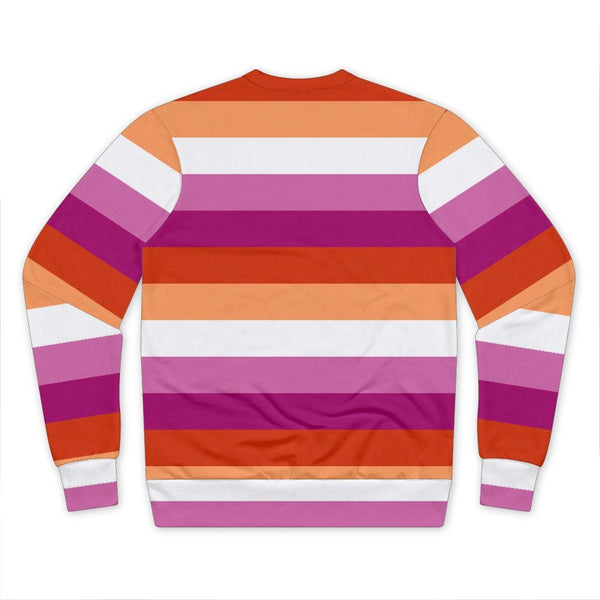 65 MCMLXV Women's LGBT Lesbian Pride Sunset Flag Performance Sweatshirt Jumper - 65mcmlxv