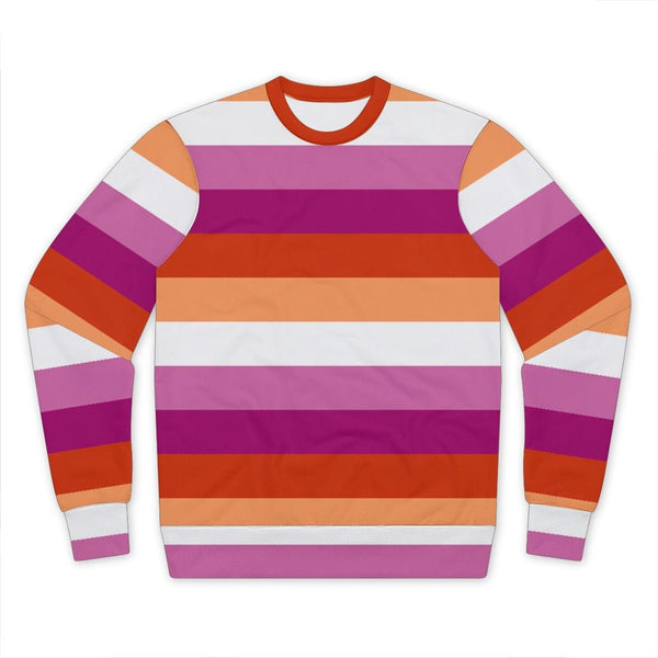 65 MCMLXV Women's LGBT Lesbian Pride Sunset Flag Performance Sweatshirt Jumper - 65mcmlxv