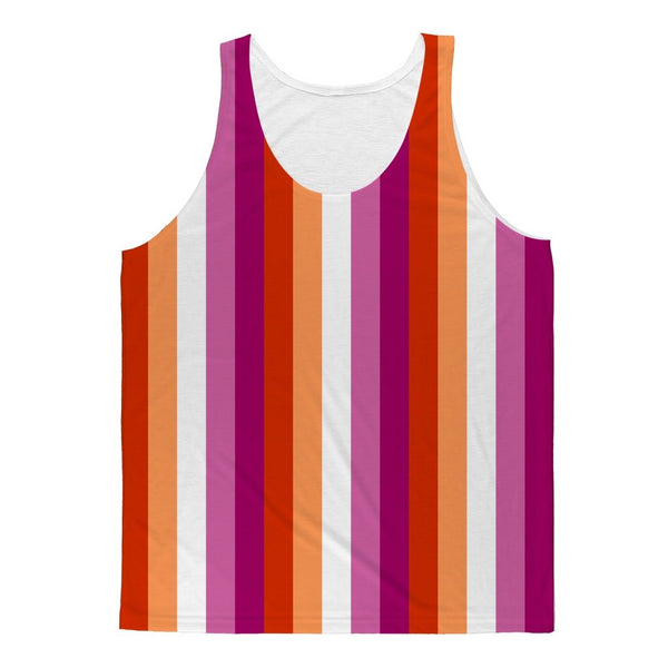 65 MCMLXV Women's LGBT Lesbian Pride Sunset Flag Print Tank Top - 65mcmlxv