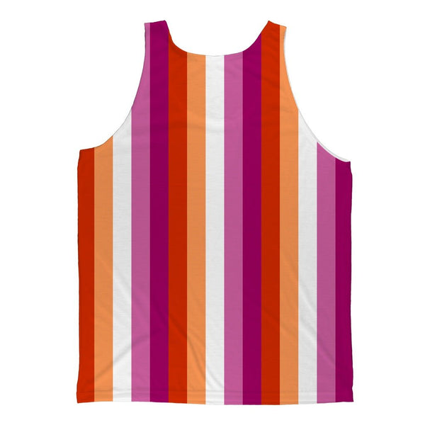 65 MCMLXV Women's LGBT Lesbian Pride Sunset Flag Print Tank Top - 65mcmlxv