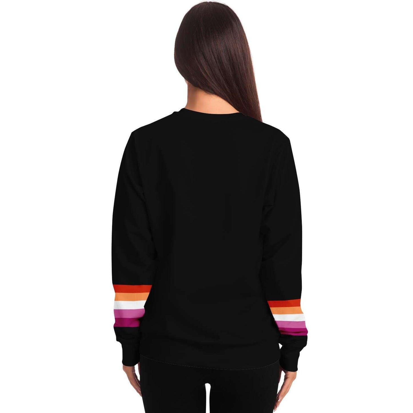 65 MCMLXV Women's LGBT Lesbian Pride Sunset Flag Stars Print Sweatshirt - 65mcmlxv