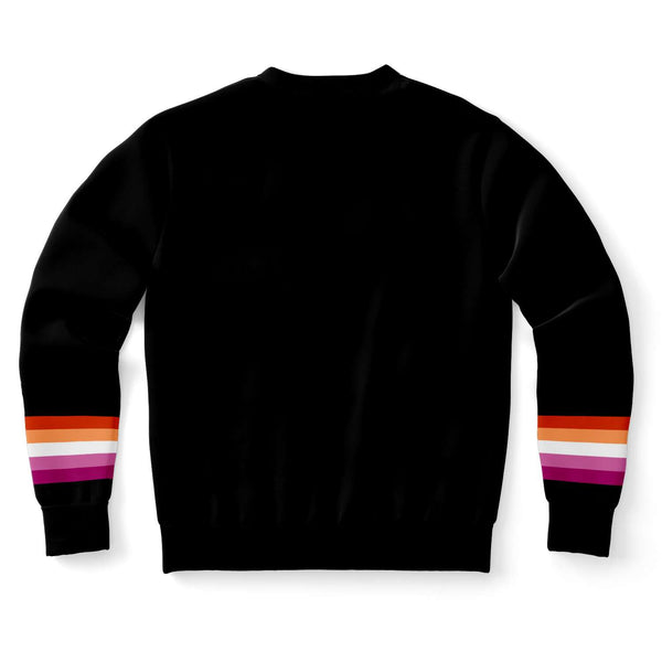 65 MCMLXV Women's LGBT Lesbian Pride Sunset Flag Stars Print Sweatshirt - 65mcmlxv