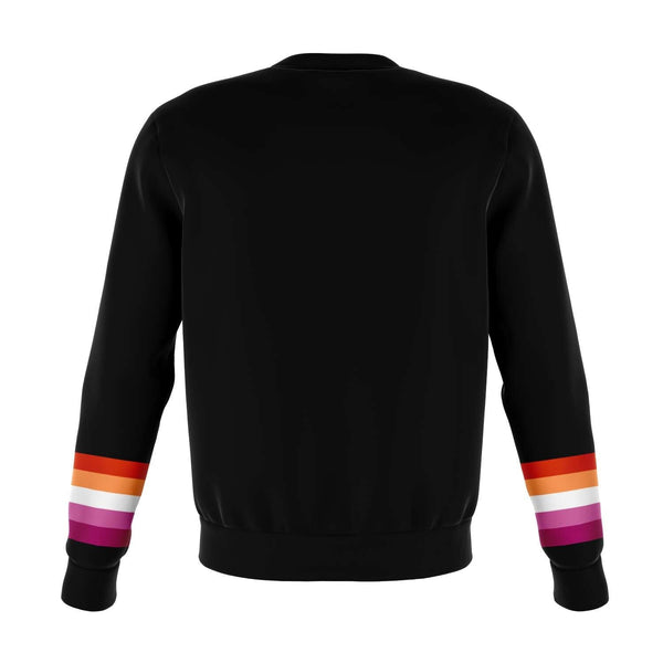 65 MCMLXV Women's LGBT Lesbian Pride Sunset Flag Stars Print Sweatshirt - 65mcmlxv