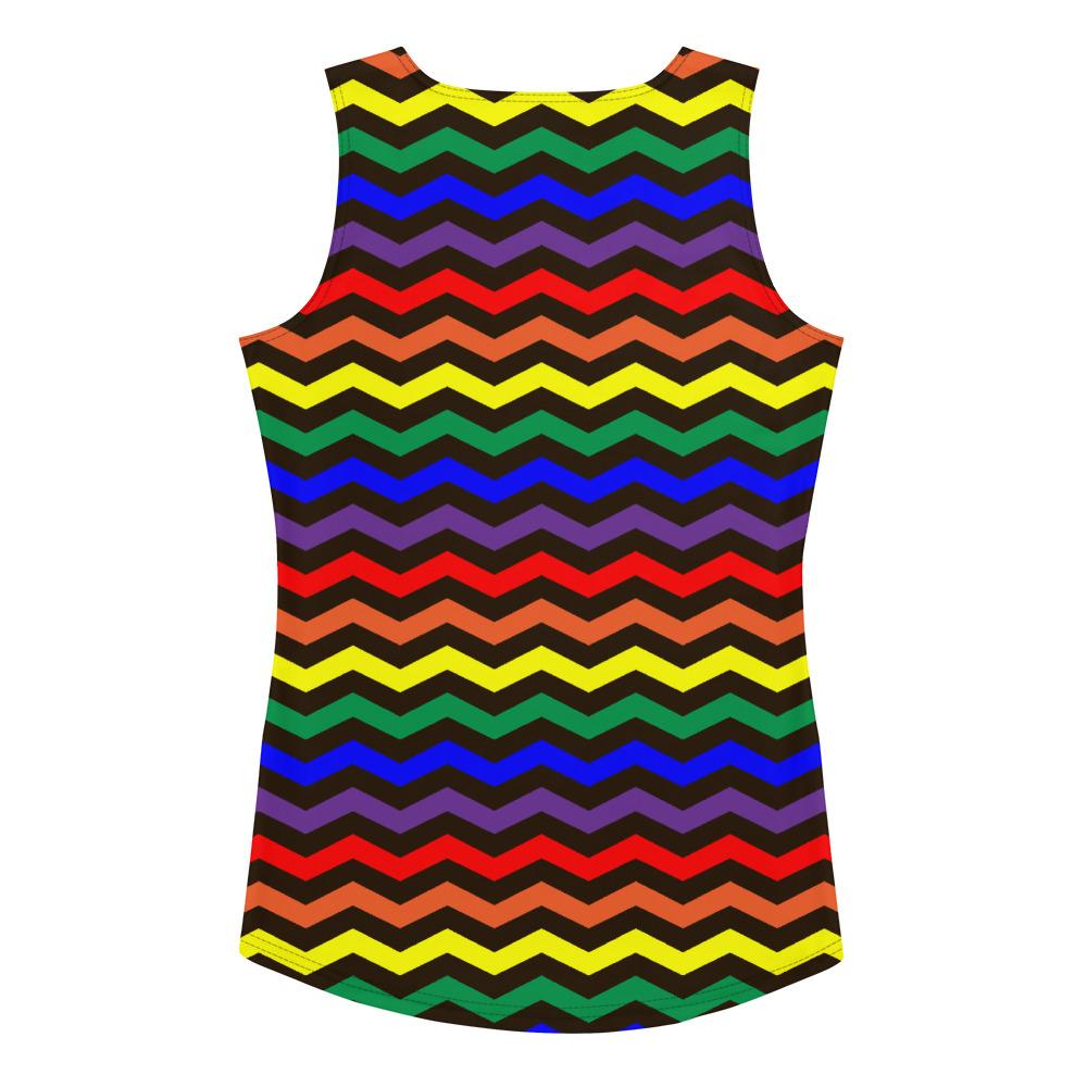 65 MCMLXV Women's LGBT Pride Rainbow Chevron Print Tank Top - 65mcmlxv