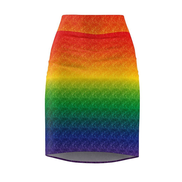 65 MCMLXV Women's LGBT Pride Rainbow Pixel Print Pencil Skirt - 65mcmlxv
