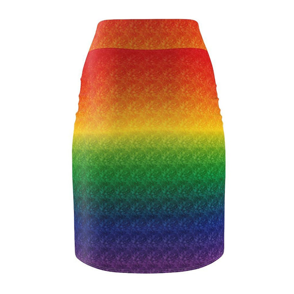 65 MCMLXV Women's LGBT Pride Rainbow Pixel Print Pencil Skirt - 65mcmlxv