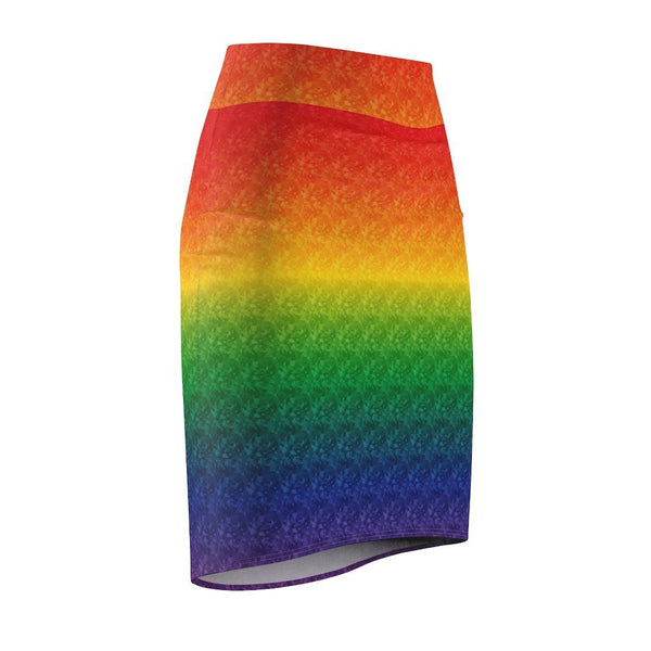 65 MCMLXV Women's LGBT Pride Rainbow Pixel Print Pencil Skirt - 65mcmlxv