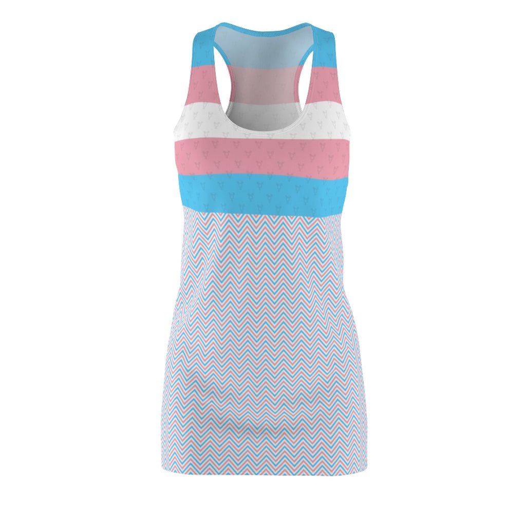 65 MCMLXV Women's LGBT Transgender Pride Flag Print Racerback Dress - 65mcmlxv