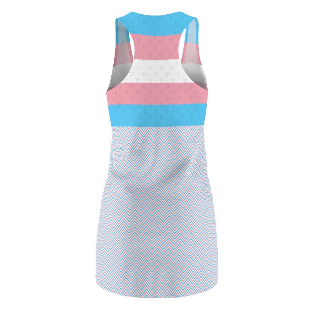 65 MCMLXV Women's LGBT Transgender Pride Flag Print Racerback Dress - 65mcmlxv