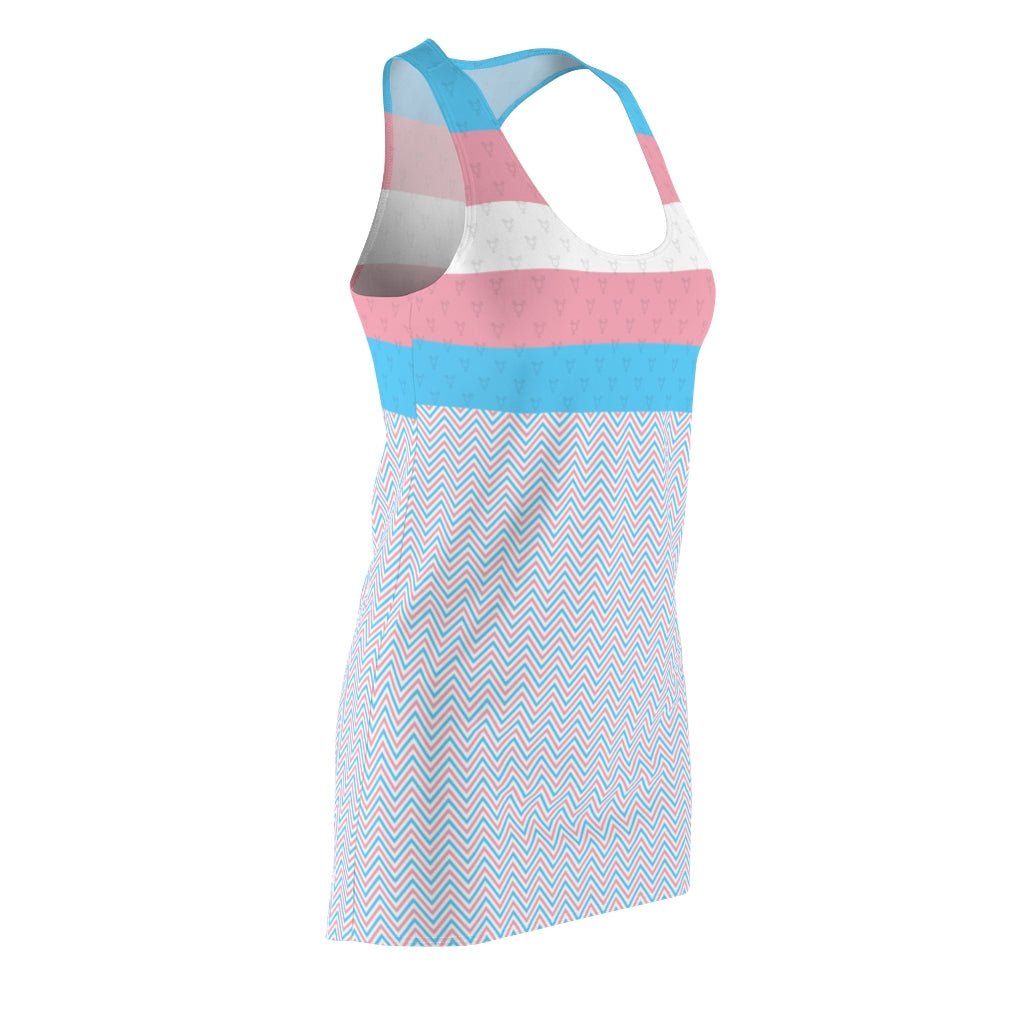 65 MCMLXV Women's LGBT Transgender Pride Flag Print Racerback Dress - 65mcmlxv
