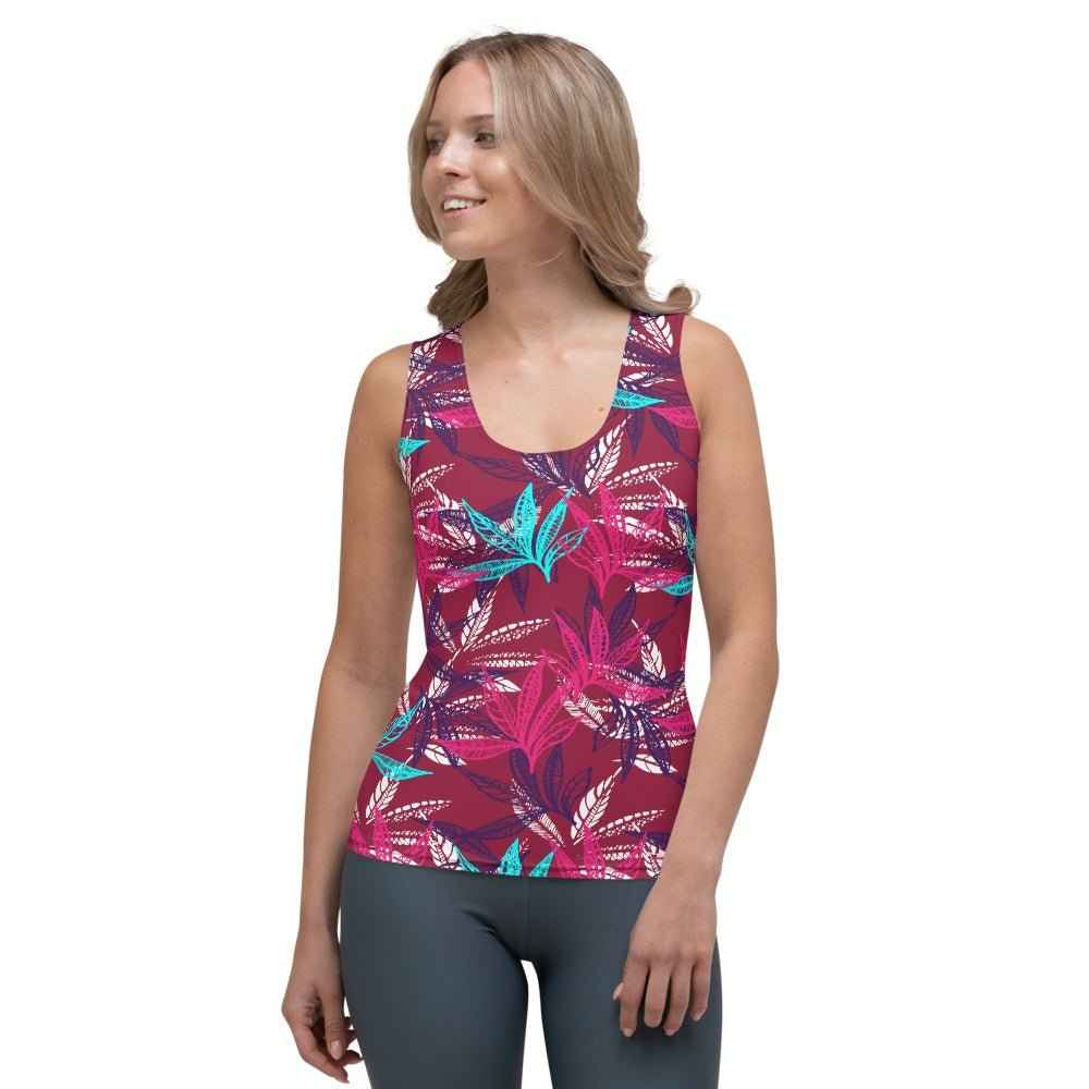 65 MCMLXV Women's Lovely Leaves Print Tank Top