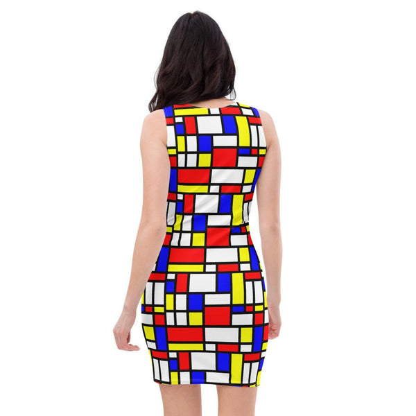 65 MCMLXV Women's Mondrian Color Block Print Dress - 65mcmlxv