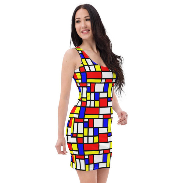 65 MCMLXV Women's Mondrian Color Block Print Dress - 65mcmlxv